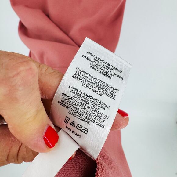 Express Mauve Puff Short Sleeve Minimalist Fall Shift Dress Office Size M - Picture 5 of 6